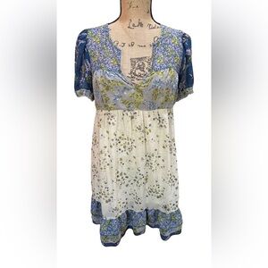 Floral Patchwork Women's Boho Dress